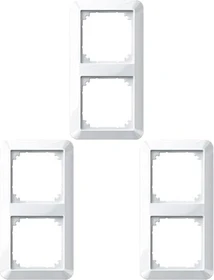 Merten System M 1-M Rahmen 2fach Thermoplast brillant, polarweiß