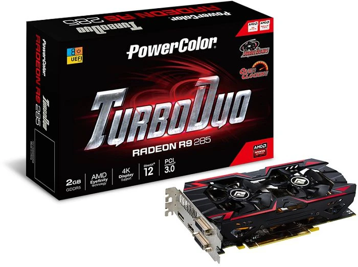 PowerColor Radeon R9 285 TurboDuo OC, 2GB GDDR5, 2x DVI, HDMI, DP
