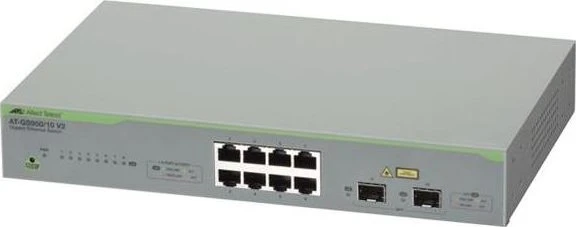 Allied Telesis GS950 Desktop Gigabit Smart Switch, 8x RJ-45, 2x RJ-45/SFP