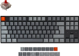 Keychron K8, 80% TKL, LEDs weiß, hot-swap, schwarz, Gateron Optical RED, USB/Bluetooth, DE