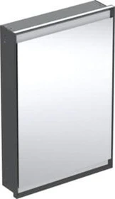 Geberit ONE Spiegelschrank ComfortLight, 1 Türe, UP-Montage, 60cm, Anschlag rechts, schwarz matt/Aluminium pulverbeschichtet