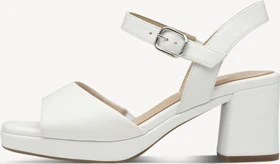 Tamaris Ledersandalette Wide Fit white nappa (Damen)