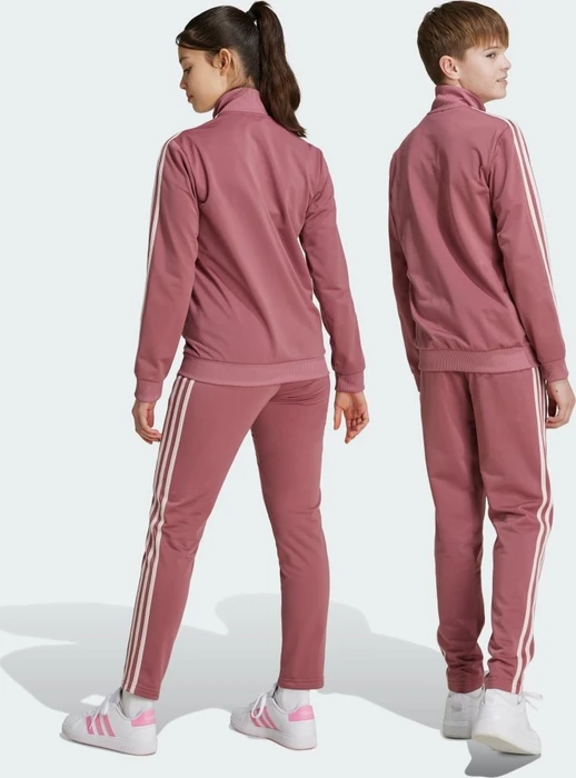 adidas Essentials 3-Streifen Tiberio Trainingsanzug preloved crimson/semi pink spark/sandy pink (Junior)