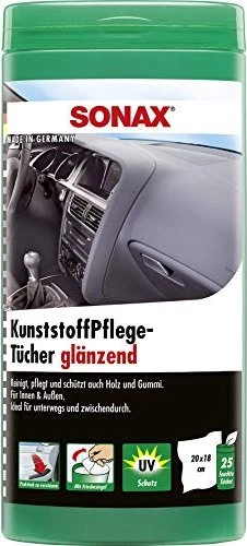 Sonax KunststoffPflegeTücher glänzend Box, 25 Stück