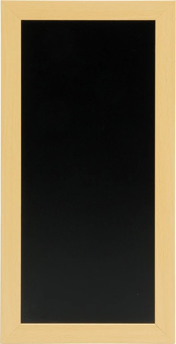 Securit Woody, Kreidetafel brauner Rahmen, schwarz, 20x40cm