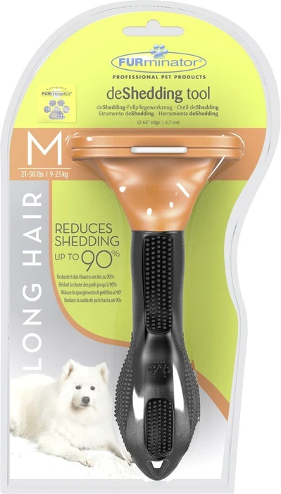 FURminator deShedding Tool für mittelgroße Hunde mit langem Fell, Version 1