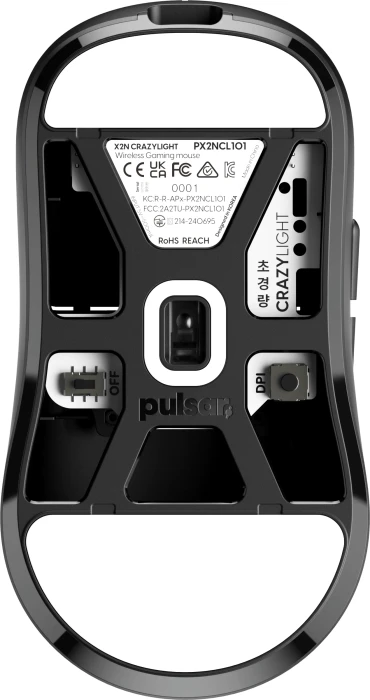 Pulsar Gaming Gears X2N CL CrazyLight Mini Wireless Jet Black, USB