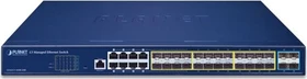 Planet GS-6311 Rackmount Gigabit Managed Switch, 8x SFP, 8x RJ-45/SFP, 4x SFP+ (GS-6311-16S8C4XR)