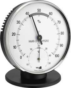 TFA Dostmann Thermo-Hygrometer Wetterstation silber, analog