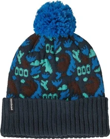 Patagonia Powder Town Beanie across oceans/smolder blue