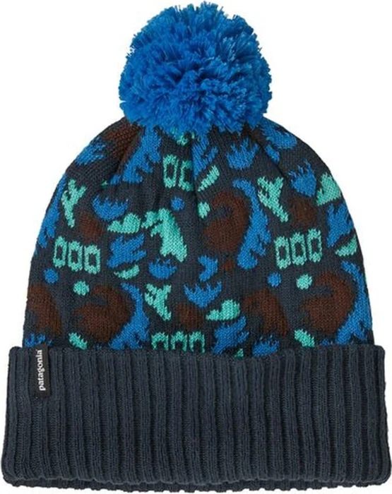 Patagonia Powder Town Beanie across oceans/smolder blue
