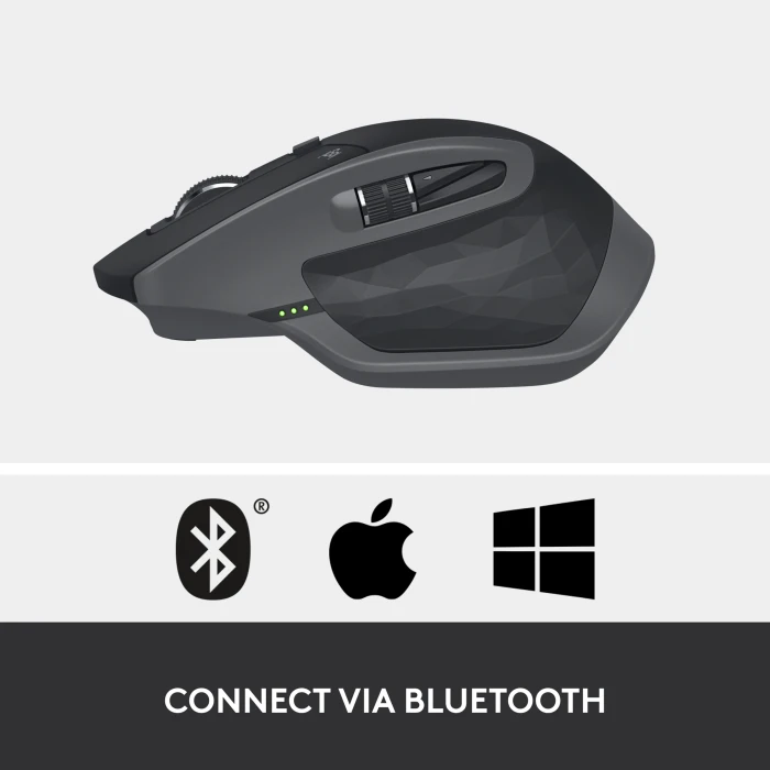 Logitech MX Master 2S Bluetooth Edition, Graphite, USB/Bluetooth