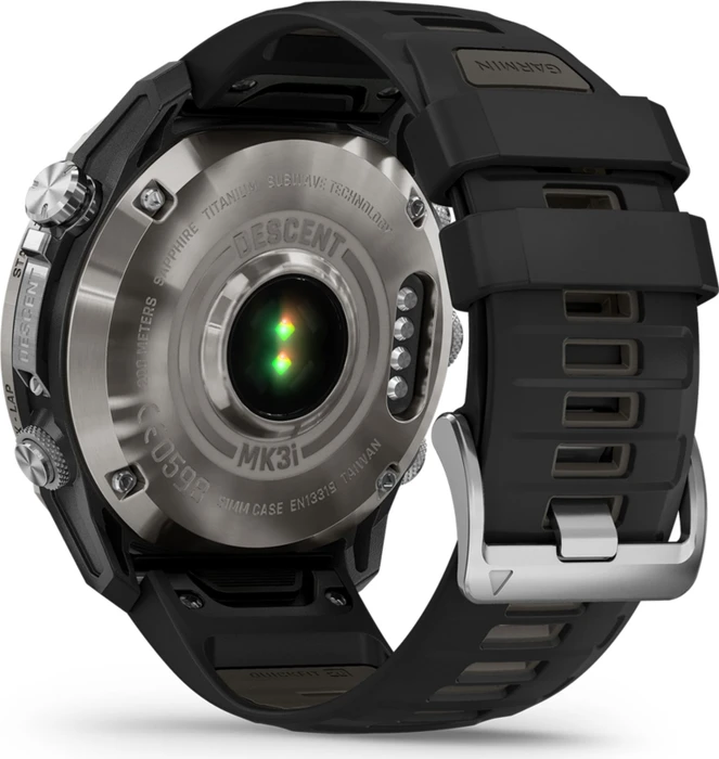 Garmin Descent Mk3i 51mm mit Silikonarmband silver-black pvd titanium/black-pebble grey