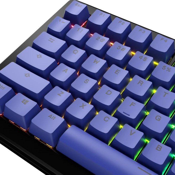 Glorious GPBT Basics Keycaps, Kunststoff (PBT), Mana Blue, blau, 130 Tasten, ANSI-US