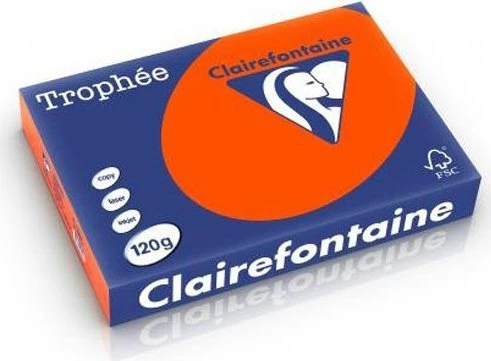 Clairefontaine Trophée Universalpapier matt ziegelrot, A4, 120g/m², 250 Blatt