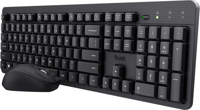 Trust Ody II Silent Wireless Keyboard & Mouse Set, USB, US