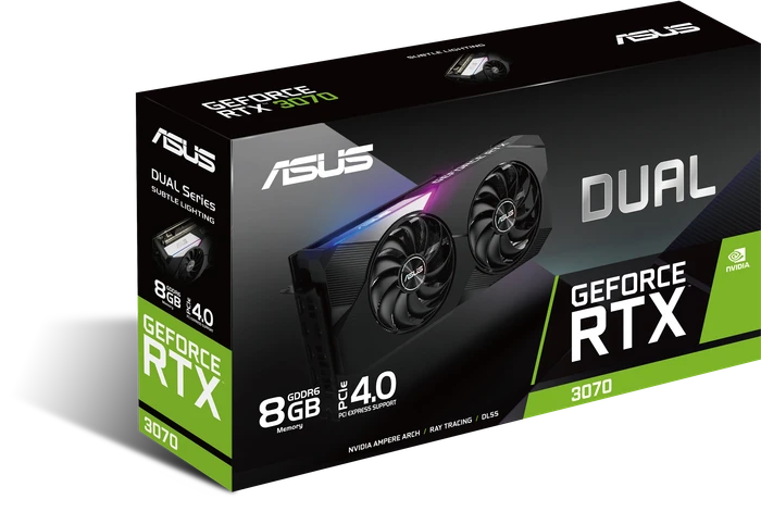 ASUS Dual GeForce RTX 3070, DUAL-RTX3070-8G, 8GB GDDR6, 2x HDMI, 3x DP
