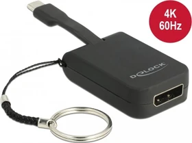 DeLOCK USB Type-C Adapter zu DisplayPort, DP Alt Mode, 4K 60Hz, Schlüsselanhänger, USB-C 3.0 [Stecker] (63940)