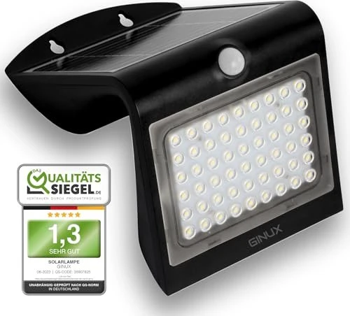 Ginux Schmetterling 40W Solar Wandleuchte mit Bewegungssensor schwarz