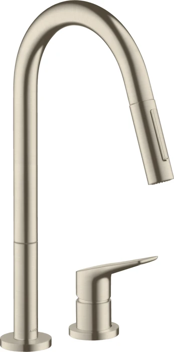 Hansgrohe Axor Citterio M 2-Loch 220 mit Ausziehbrause brushed nickel