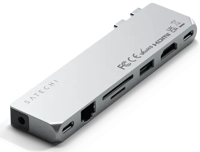 Satechi Pro Hub Max Adapter, silver, 2x USB4 [Stecker]