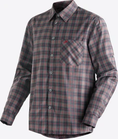 Maier Sports Claas Hemd langarm grey check (Herren)