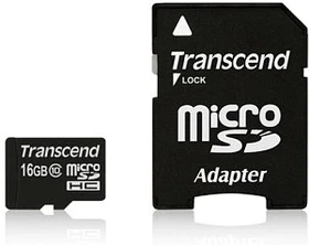 Transcend 16GB Kit, Class 10 (TS16GUSDHC10)