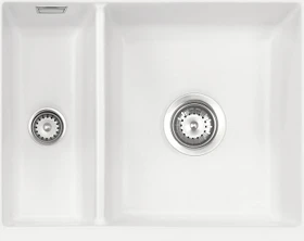 systemceram Mera 60 U/g Unterbau Becken rechts mit Ablauffernbedienung polar