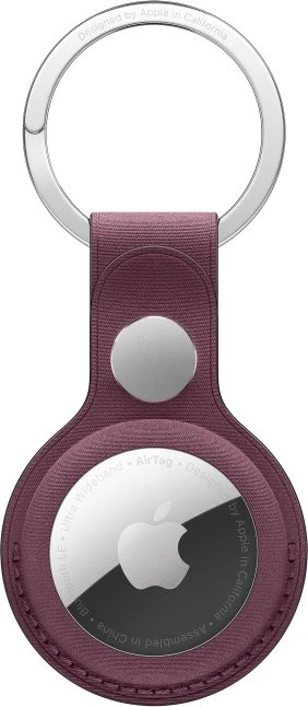 Apple AirTag Feingewebe Schlüsselanhänger mulberry