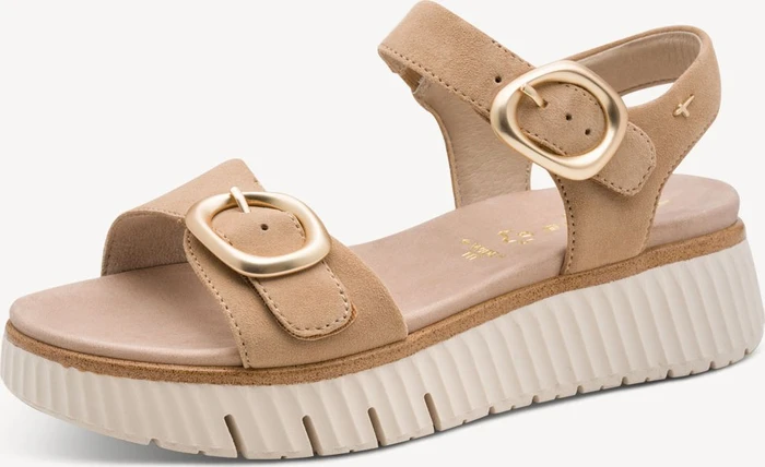 Tamaris Comfort Wide Fit camel suede (Damen)