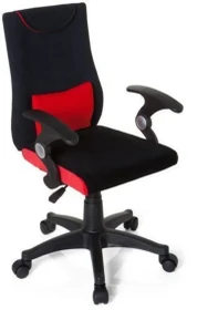 HJH Office Kiddy Pro Al Kinderdrehstuhl, schwarz/rot