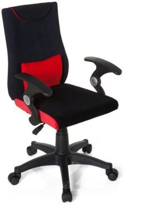 HJH Office Kiddy Pro Al Kinderdrehstuhl, schwarz/rot