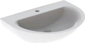 Geberit Renova Waschtisch 70cm, Hahnloch mittig, ohne Überlauf, weiß/KeraTect