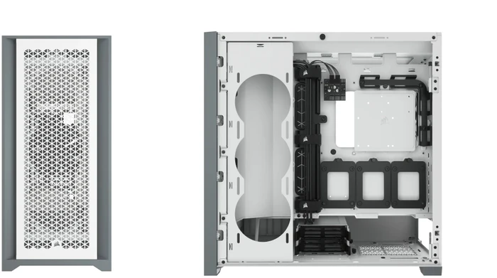 Corsair 5000D Airflow, weiß, Glasfenster