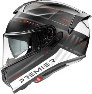 Premier Helmets Evoluzione SP matt schwarz/weiß/rot