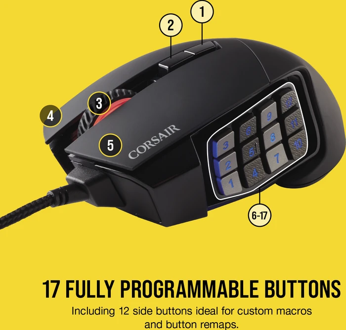 Corsair Scimitar RGB Elite, USB