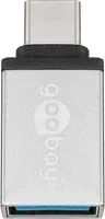 Wentronic Goobay silber, USB-C 3.1 [Stecker] auf USB-A 3.0 [Buchse] (56620)