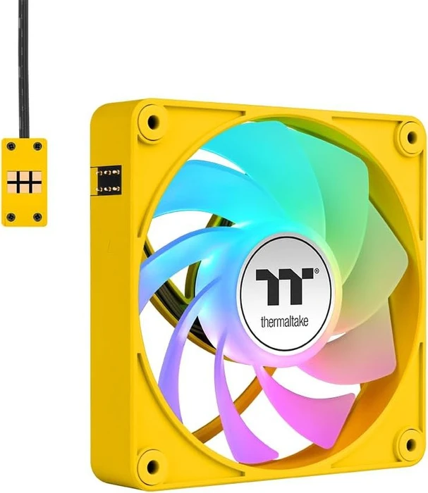 Thermaltake CT120 EX ARGB Sync Reverse Bumblebee, gelb/weiß, 120mm, 3er-Pack