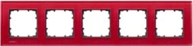 Siemens DELTA miro Glas Rahmen 5-Fach, rot