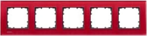 Siemens DELTA miro Glas Rahmen 5-Fach, rot