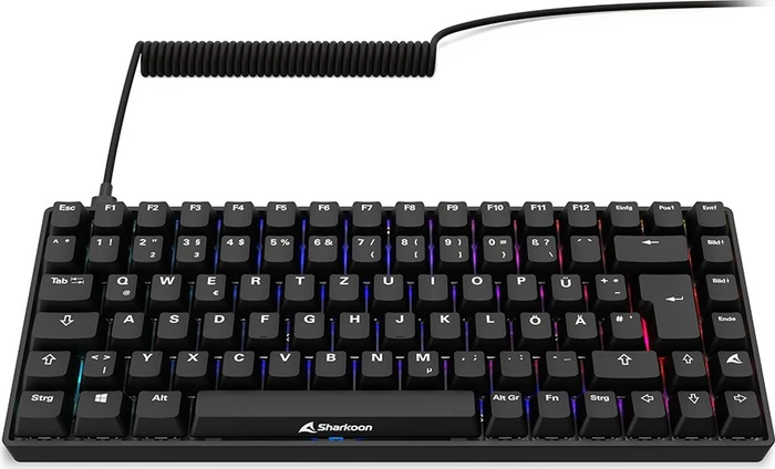 Sharkoon Skiller SGK50 S3 PBT, schwarz, LEDs RGB, hot-swap, Gateron G Pro 3.0 YELLOW, USB, DE