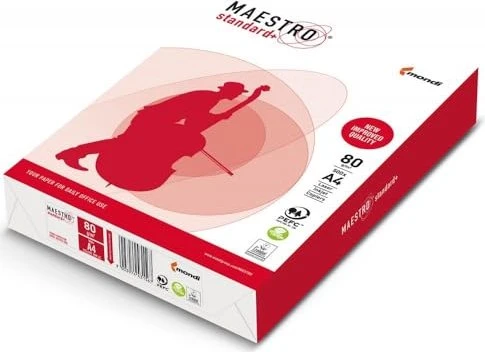 Mondi MAESTRO standard+ Kopierpapier matt weiß, A4, 80g/m², 500 Blatt