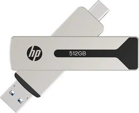 PNY HP 911 Pro 512GB Pearl Nickel, USB-A + USB-C, USB 3.2 Gen 1×1