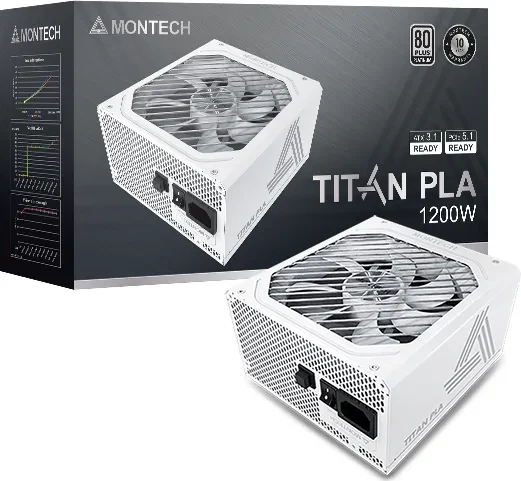 Montech Titan PLA White 1200W, ATX 3.1