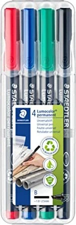 Staedtler Lumocolor 314 permanent sortiert, 4er-Set