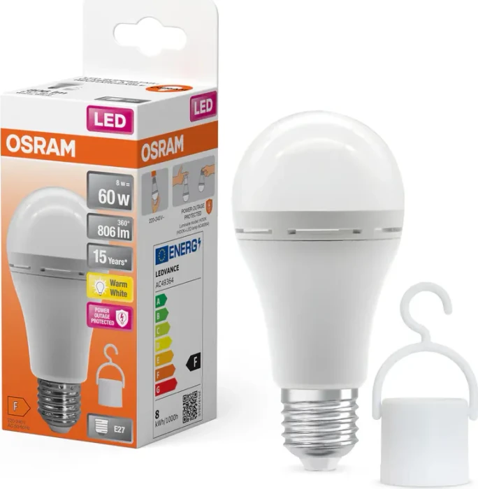 Osram Ledvance LED Classic A60 Rechargeable 8W/827 E27