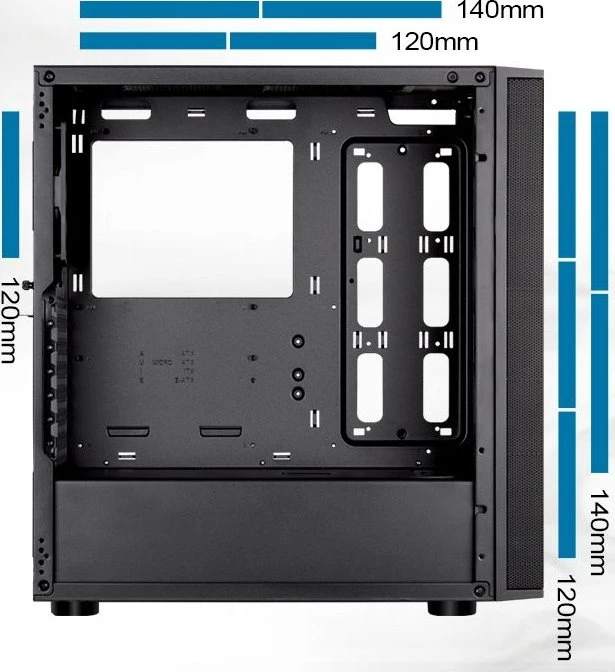 SilverStone Fara R1 V2, schwarz, Glasfenster