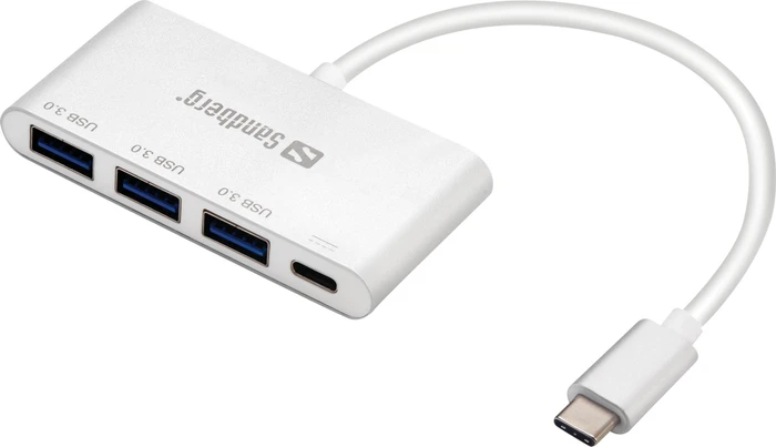 Sandberg USB-Hub, 3x USB-A 3.0, USB-C [Stecker]