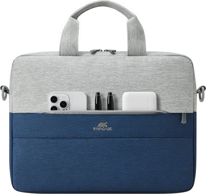 RivaCase 7522 anti-theft Laptop Bag 14", grau/dunkelblau