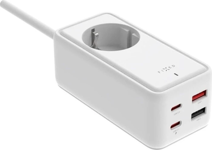 FIXED Charging Strip 2x USB-C/2x USB GaN III 3m Kabel PD 65W weiß